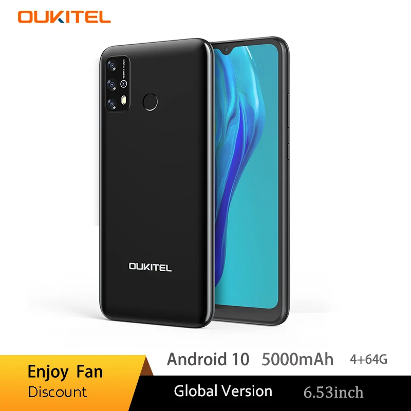 

Oukitel C23 pro 4G LTE Smartphone 4GB+64GB 6.53"+HD 5000mAh MT6762V/WB Android 10.0 Mobile phone 8PM/13PM Camera Cell Phone