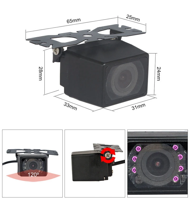 DIYKIT 4 3 "складной фотоаппарат + парковочных радара ИК-камера ночного видения