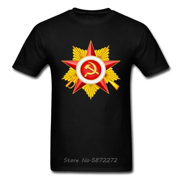 

High Quality Men CCCP Tshirt The Russian Communist Party Emblem Symbol T Shirt Men Flag Men's Cotton T-Shirt Summer Tops Tees