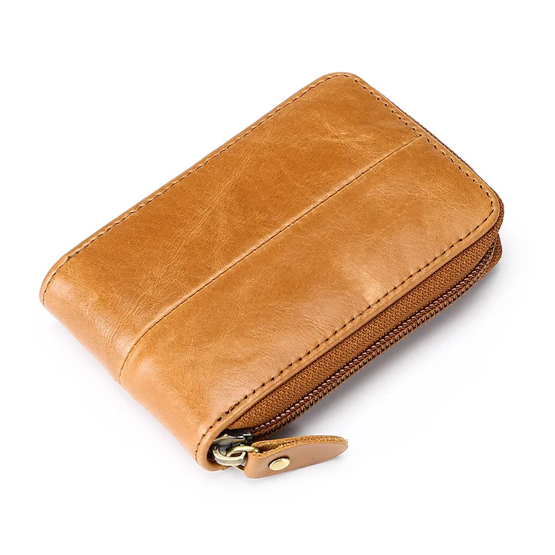 Кошелек из натуральной кожи с RFID блокировкой держатель для кредитных карт