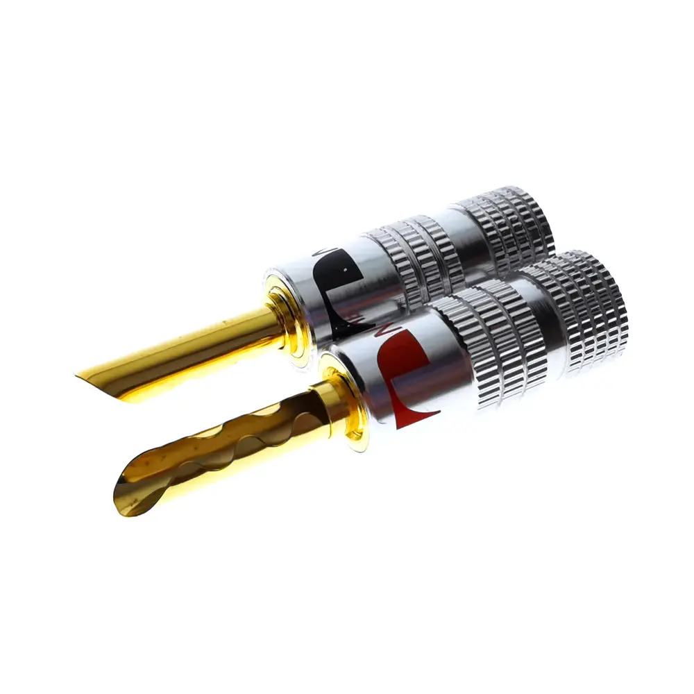 Новинка 4 шт. мм банановый штекер для динамики Аудио Винт Вилка лопатка провод