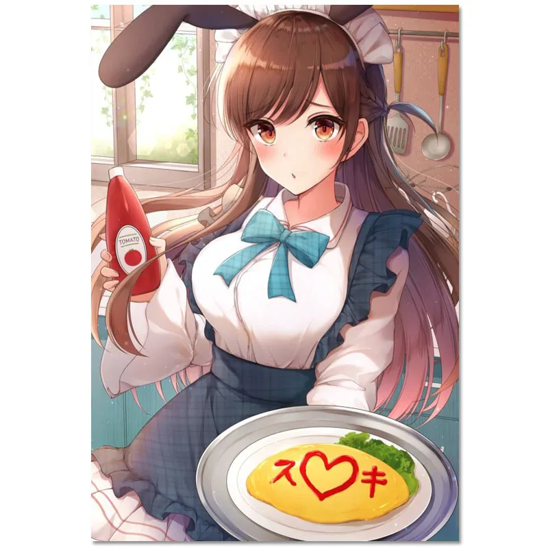 

Rent A Girlfriend Poster Cloth Silk Poster Home Decoration Wall Art Fabric Poster Print 40X60cm.50X75cm,60X90cm