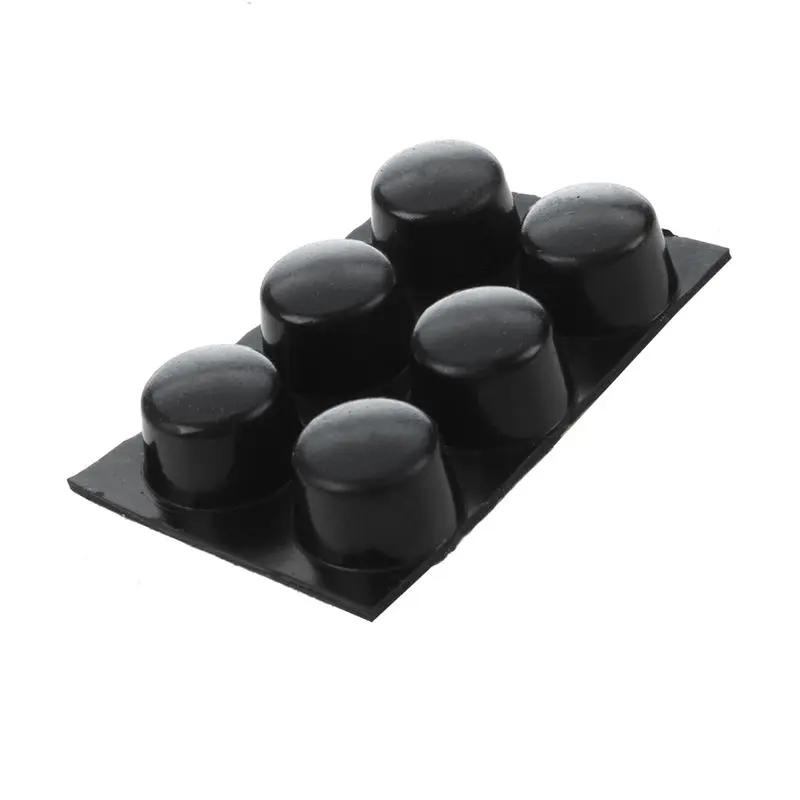 

Мебельный цилиндр 18 мм x 12 мм, клейкие резиновые ножные колодки, черный, 6 в 1