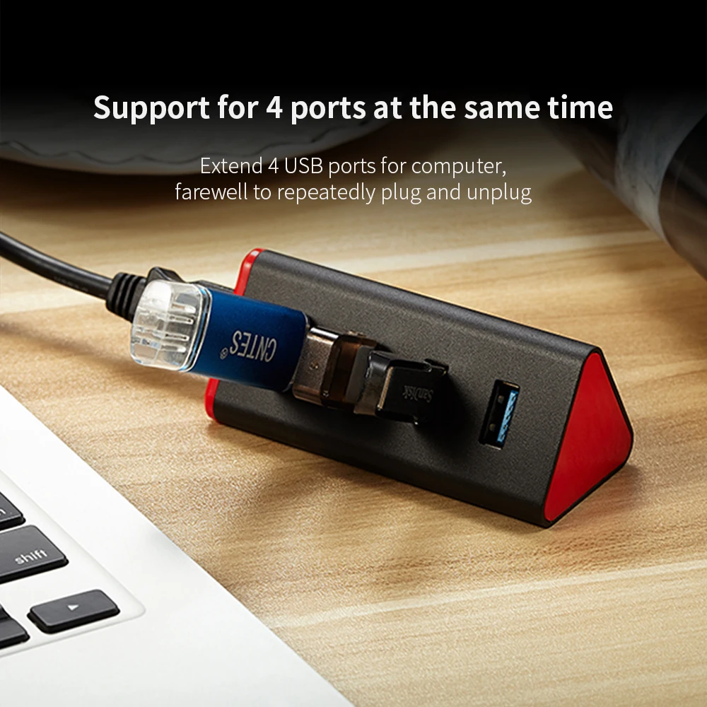 Разветвитель SSK SHU028 с 4 портами Mini USB 3 0 со встроенной защитой безопасности