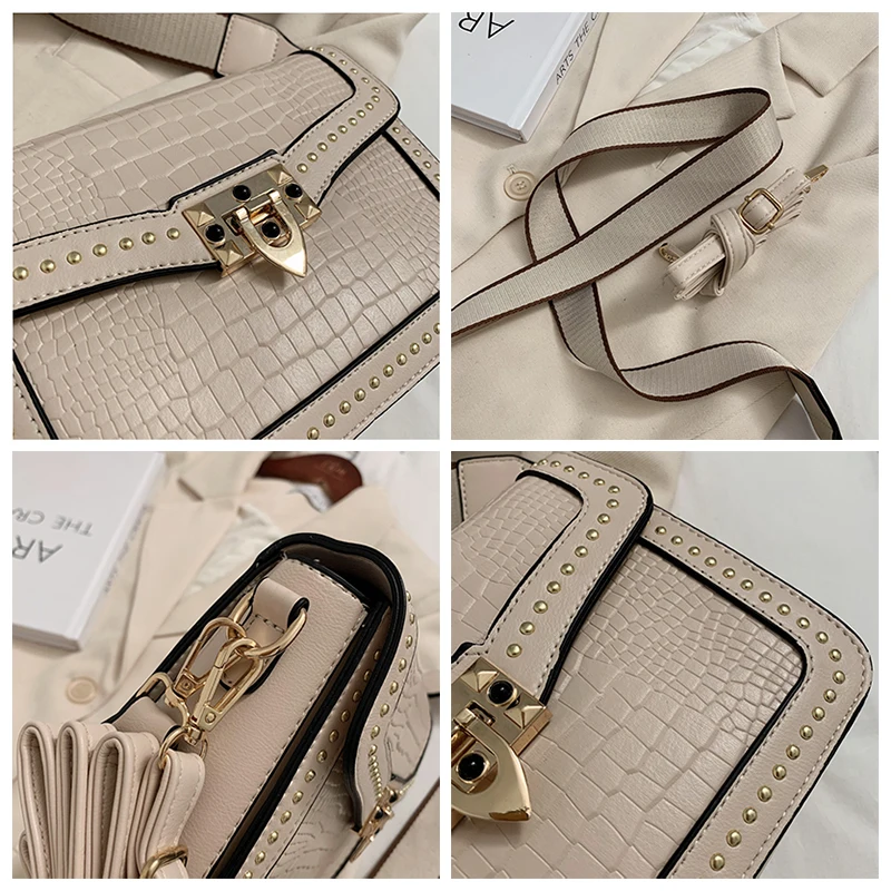 

Crocodile Pattern Crossbody Bags For Women 2020 Small Chain Handbag Small Bag PU Leather Hand Bag Ladies Designer Shoulder Bags