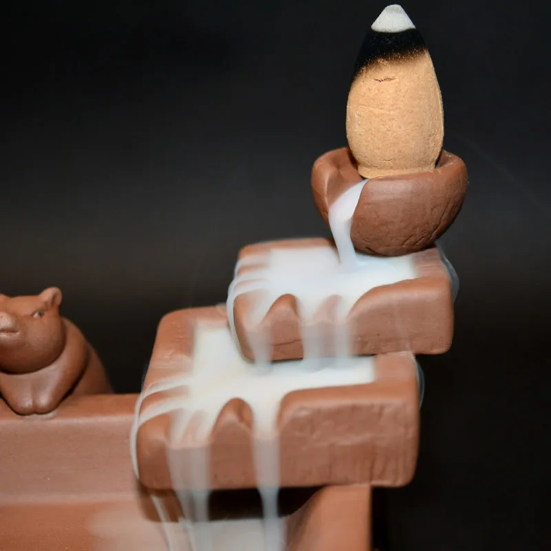 Лодка Форма Ладан держатель Водопад кран горелки ручка обратного свинья