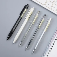 12pcsset 0 35mm 0 5mm simple style gel pen black ink for student writing creative neutral pen press school supplies kawaii