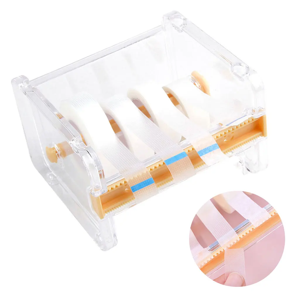 

Прозрачный дозатор ленты для наращивания ресниц держатель рулона ленты органайзер для хранения ленты коробка без ленты для офиса или салон...