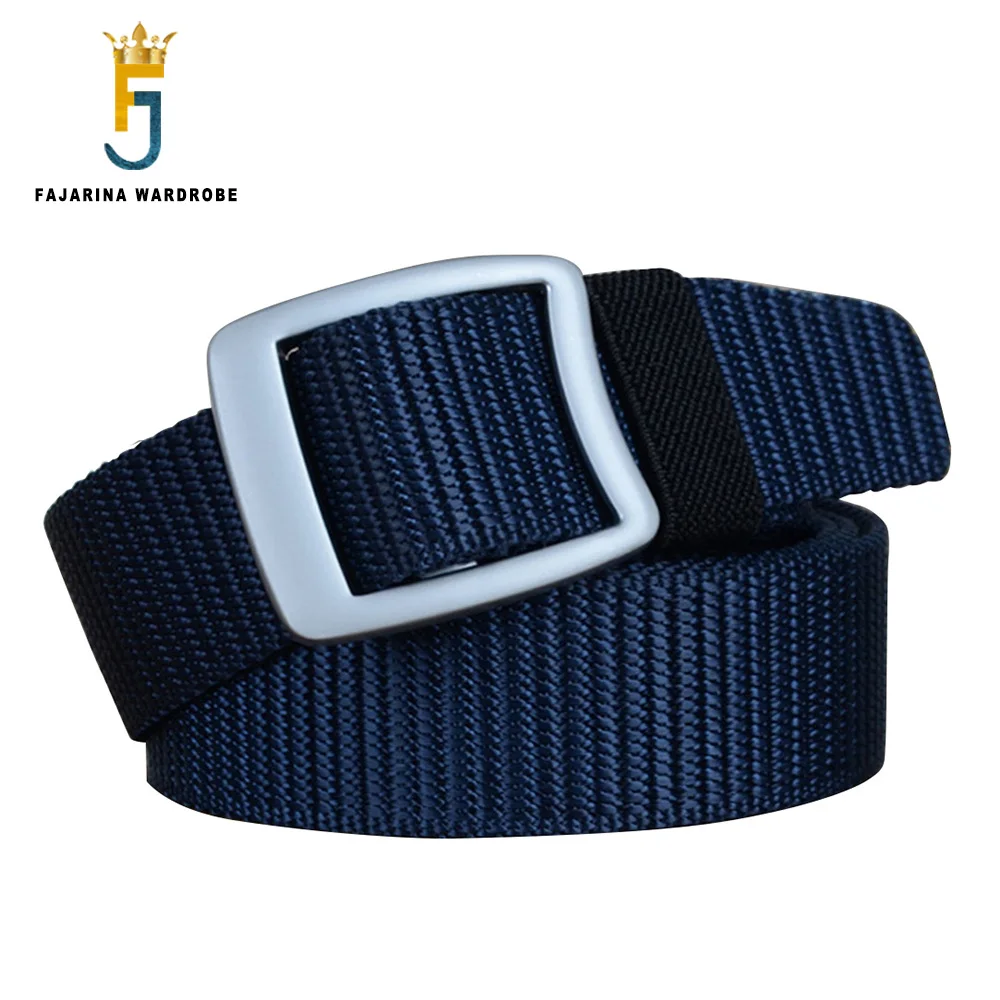 

FAJARINA Unisex Style High Quality Alloy Buckle Mens Design Casual Styles Fashion Nylon Belts 120cm Length 3.2cm Width CBFJ0079
