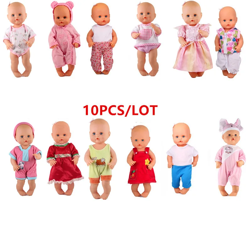 13 дюймов Одежда для кукол подходит 35 см Nenuco кукла Ropa Nenuco y su Hermanita Nenuco аксессуары 10 шт./лот разные наряды/платья