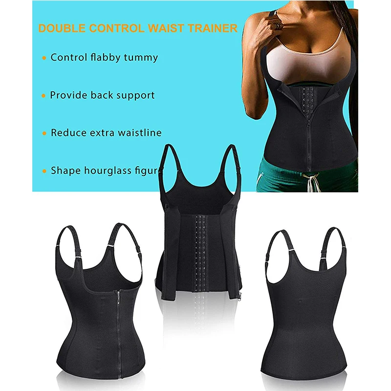 Женский корсет для тренировок на талии жилет молнии Корректирующее белье тела
