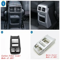 matte carbon fiber interior for nissan qashqai j11 2018 2020 armrest box anti kick panel rear air ac vent outlet cover trim