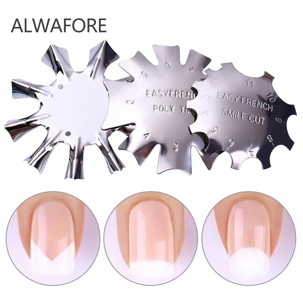 

Easy French Line Edge Nail Tool Cutter Nail Stencil Edge Trimmer Multi-size Nail Manicure Nail Art Styling Tool