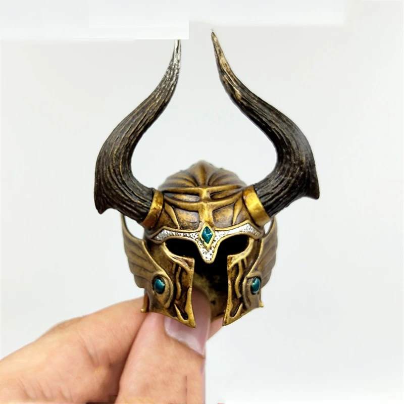 

TBLeague 1/6th Dark Gold Horn Helmet Model Of PL2020-173 A Knight Flame Version For Mostly 12 inch Women Doll Accessories