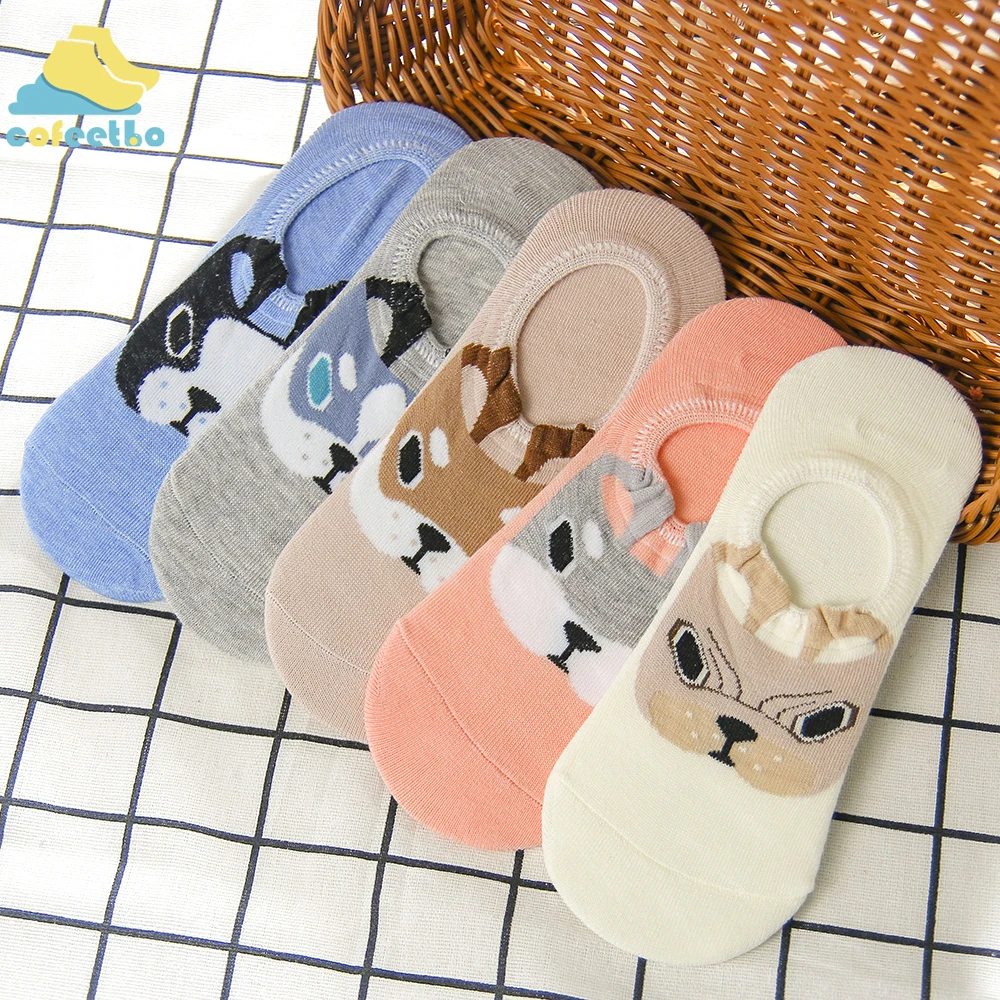 Носки Короткие хлопковые в Корейском стиле 3-5 пар | Женская одежда