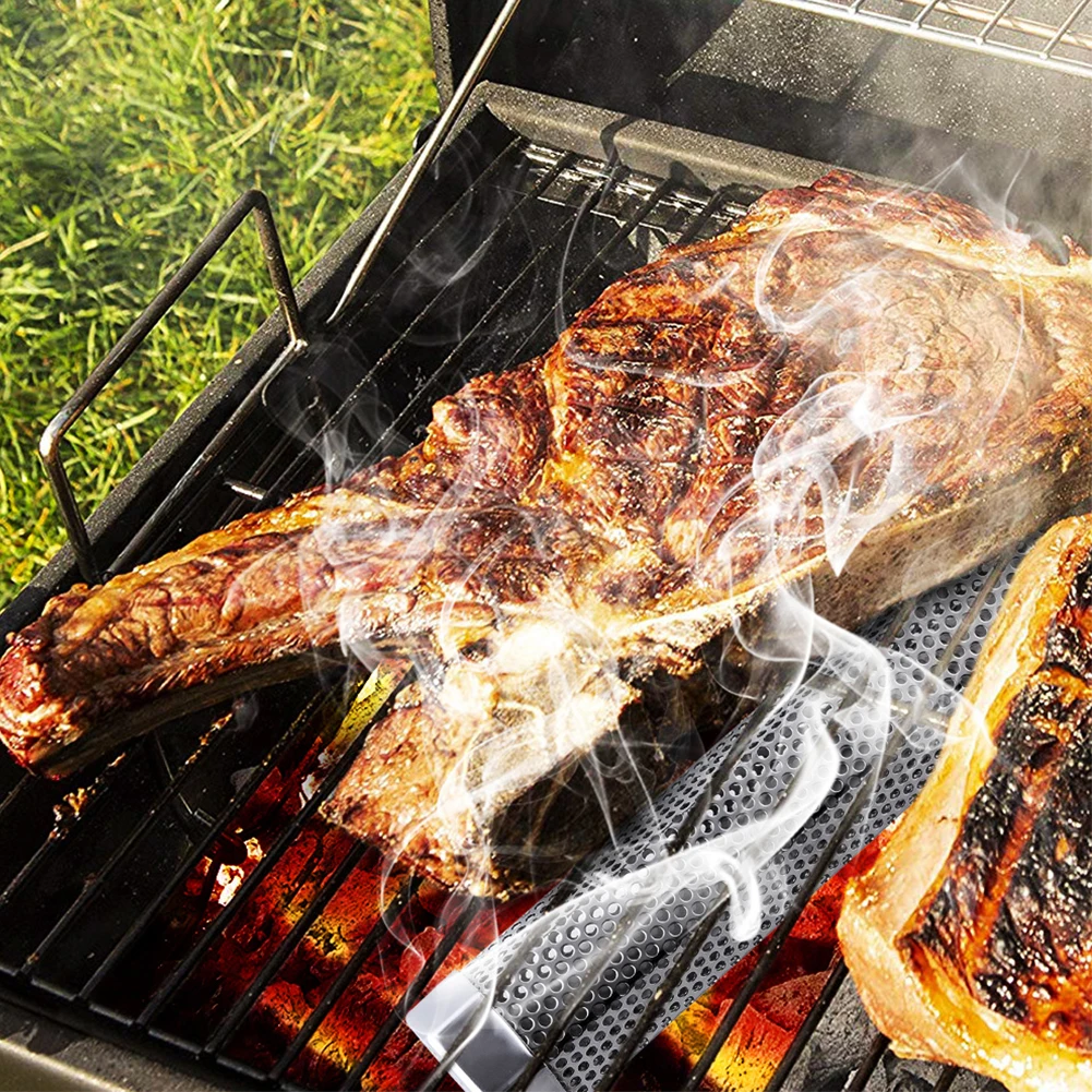 

Smoke Tube Generators Portable Barbecue Smoke Generator 12 Inch Hexagon BBQ Wood Pellet Tube Smoker Outdoor Cooking BBQ Tools