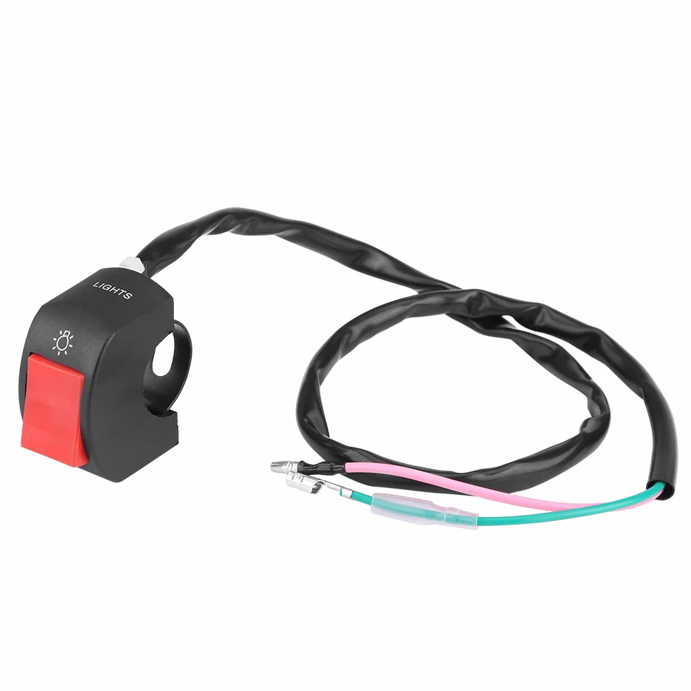 

22mm 7/8" Universal Motorcycle Handlebar Switch Headlight Fog Light Switch W/ ON/OFF Button (Wire Random Color)