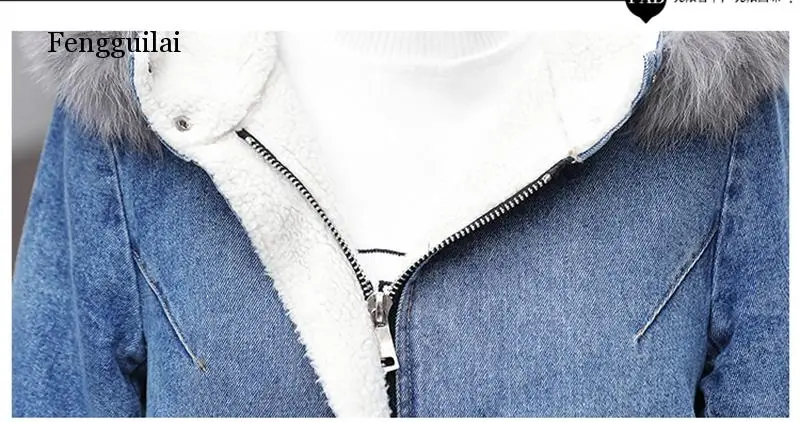 

European Ladies clothing Winter Hooded big fur collar female jacket Artificial fur coat warm Wool lining long jackets women