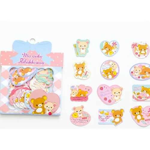 60 шт./упак. rilakkuma Стикеры планировщик блокнот ручной работы Декор дневник этикетка журнал Стикеры s с принтом милых животных стикер школьные принадлежности - Цвет: Синий