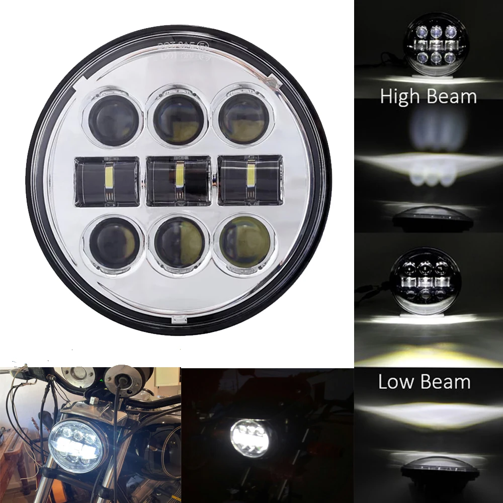 

Светодиодный мотоциксветильник ный фсветильник рь 45 Вт, 5,75 дюйма, для Harley Sporster XL 1200 883