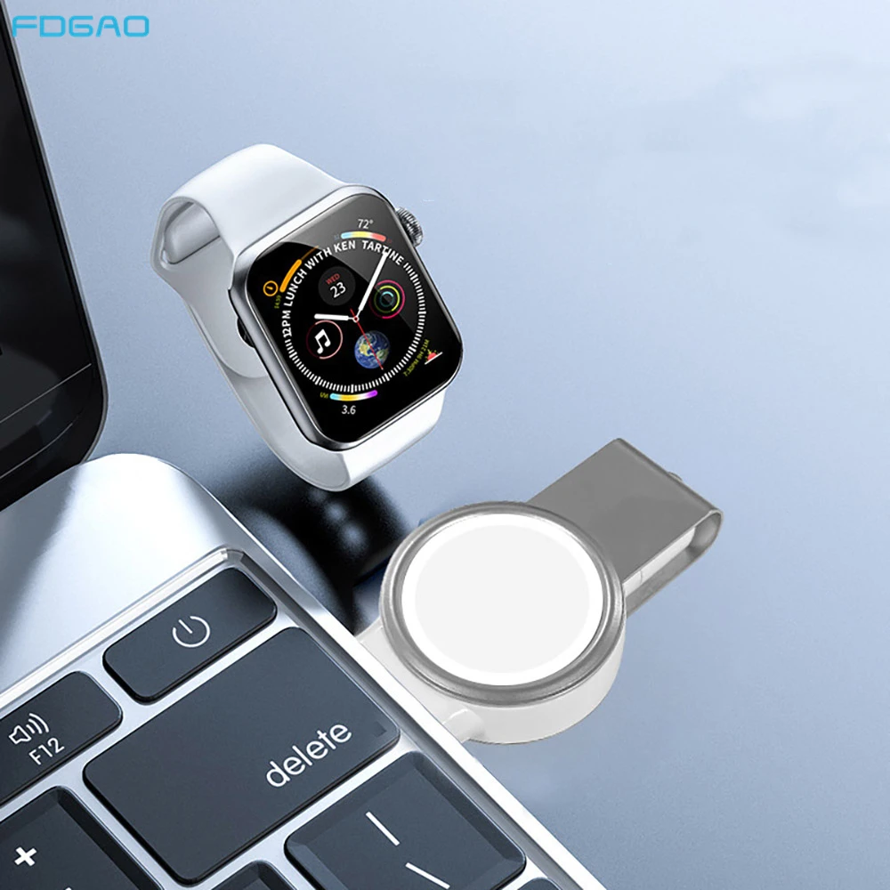 

2 in 1 USB Type-C Smart Watch Charger Portable Magnetic Wireless Charging Dock for Apple Watch 8 SE 7 6 5 4 3 2 iWatch Series