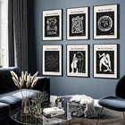 Ретро постеры и принты Пабло Пикассо абстрактная нейтральная черная настенная Картина на холсте картины для гостиной скандинавский Декор