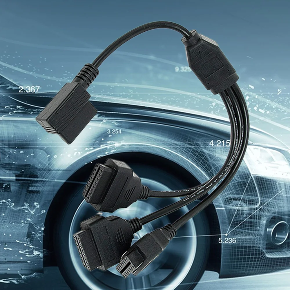1 шт. черный OBD2 16Pin для DB9 OBDII Автомобильный адаптер Соединительный кабель