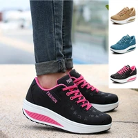 2021 new women fashion sport comfortable breathable ladies smooth casual thick bottom walking shake shoes