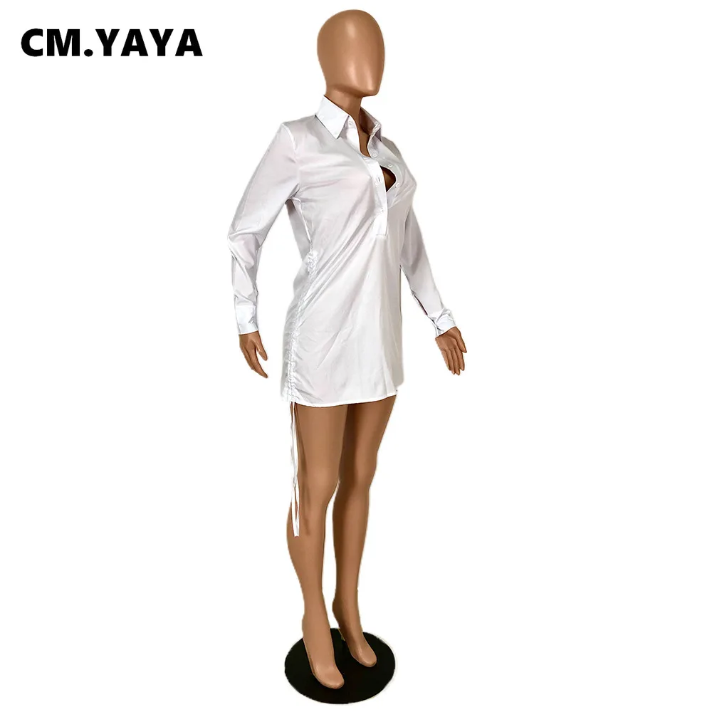 Женское однотонное платье-мини CM.YAYA Стрейчевые прямые платья офисные модные