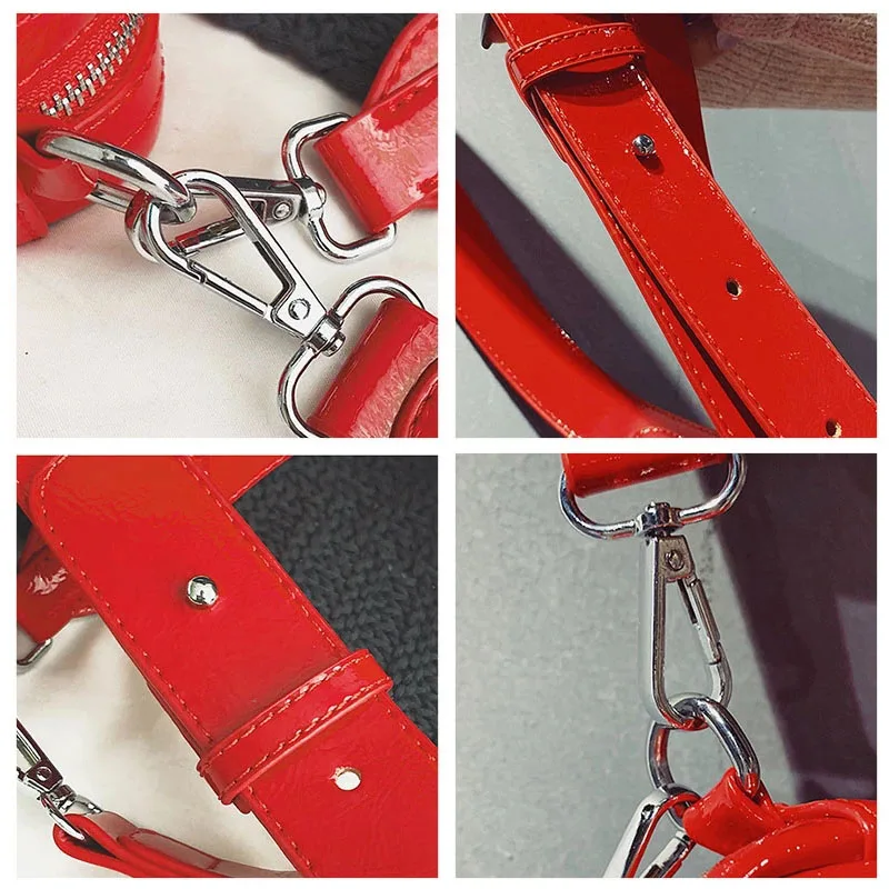 

2020 New Women Waist Bag Leather Fanny Pack Red Leather Chest Bags High Quality Handbag Luxury Female Crossbody Bag Waist Pack