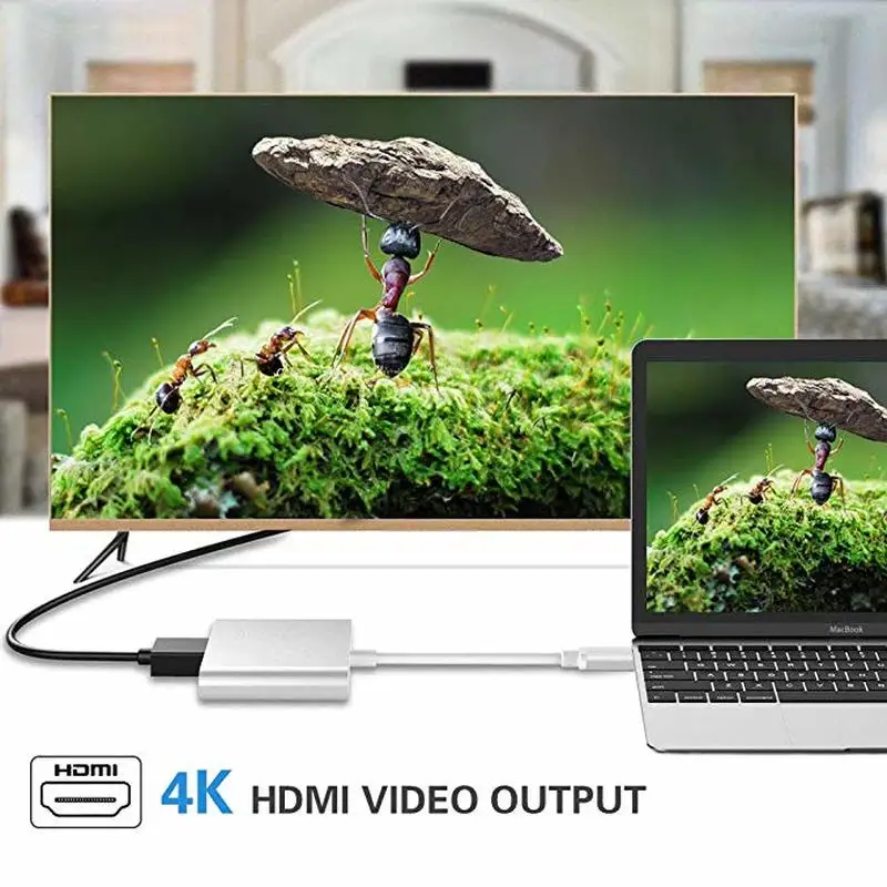 USB C концентратор к HDMI адаптер Тип 3 1 хаб USB3.0/HDMI/VGA/PD Зарядное устройство для нового