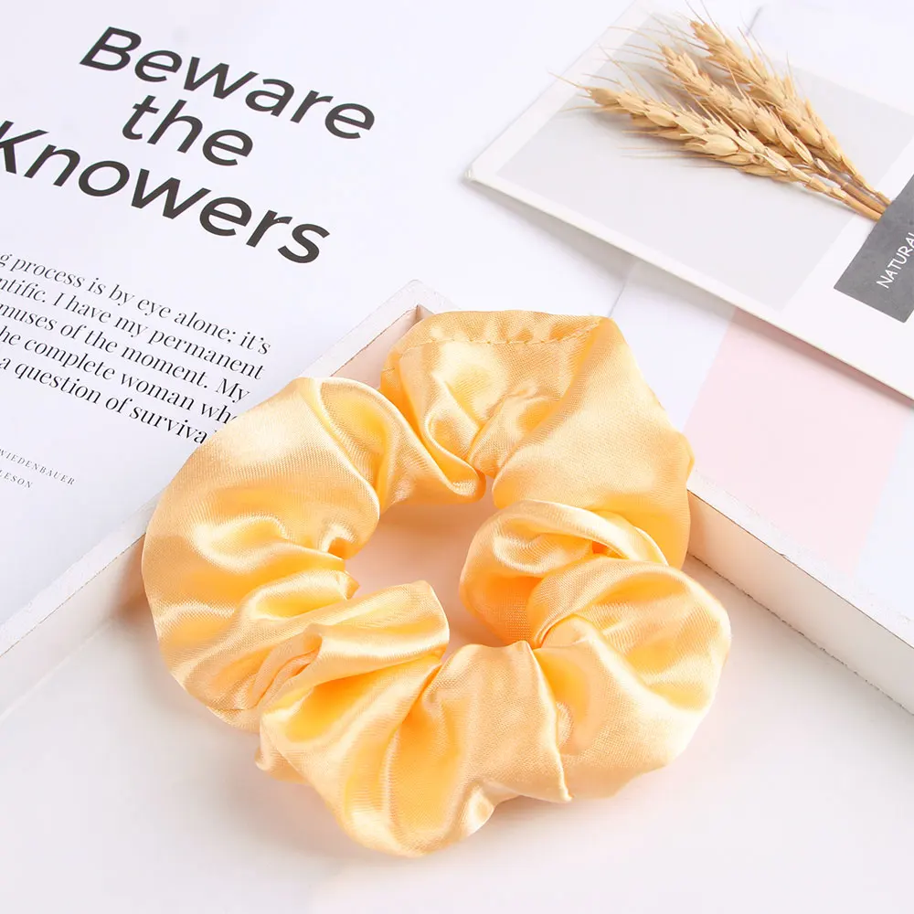 Новое поступление 2020 модные женские красивые атласные резинки для волос яркие