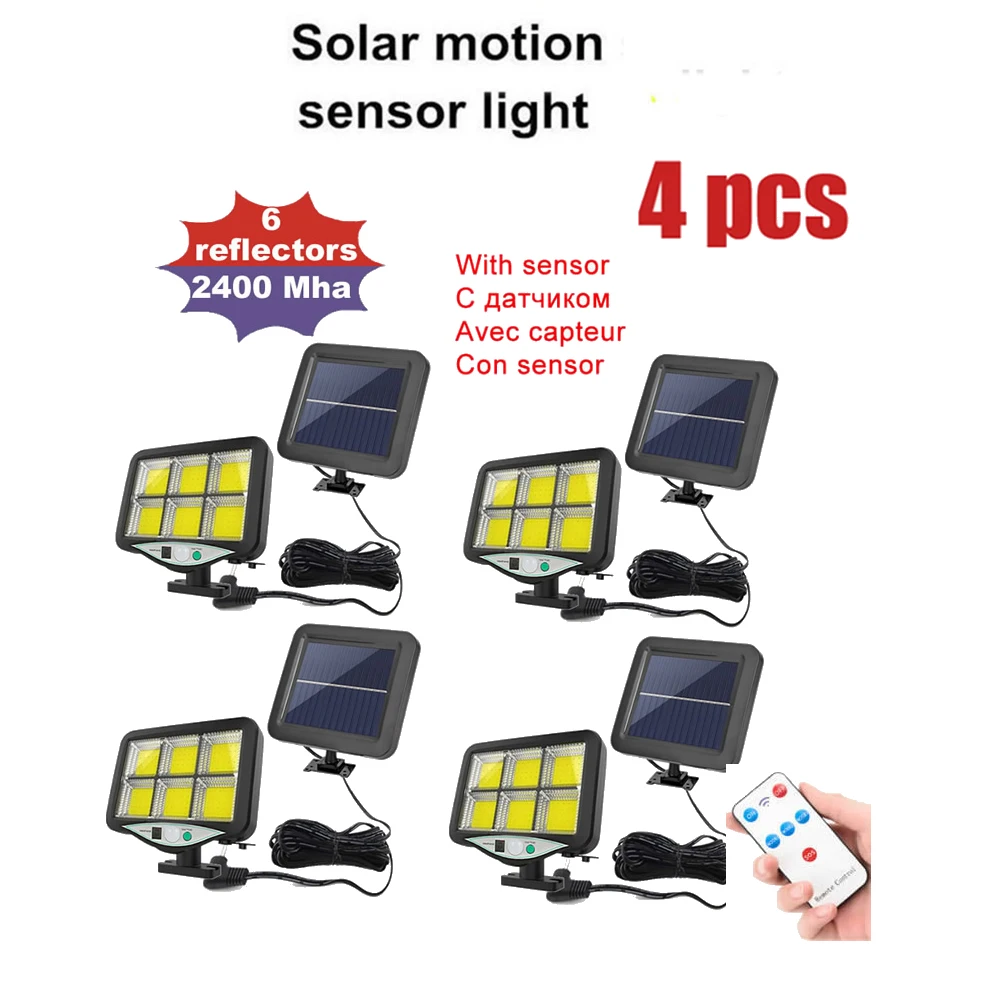 

seperable LED Garden Solar Light Outdoors Led Floodlight Solar Lamp PIR Motion Sensor Sunlight Street garden wall lighting remot