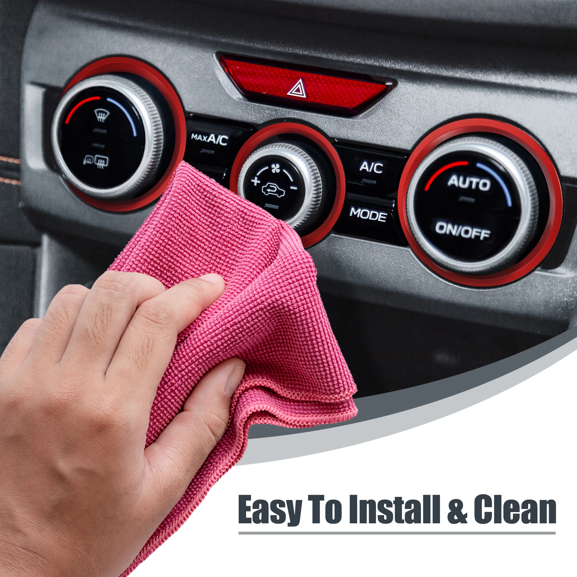 UXcell 3 шт. кольца-накладки ручек кондиционера и переключателей для Subaru Forester 2019-2021, Impreza 18-21 и XV Crosstrek.