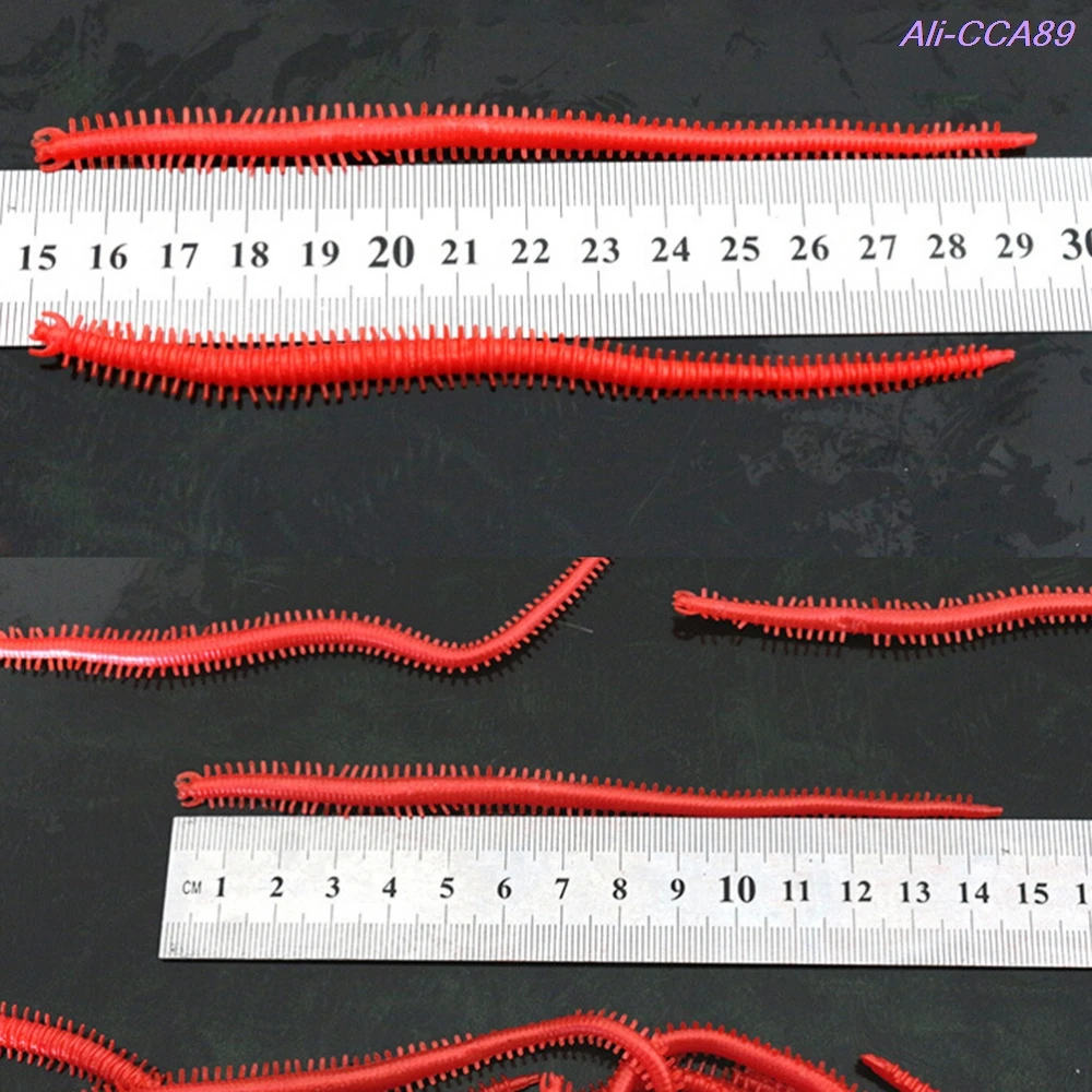 

10Pcs/lot 13.5-14.5cm Red Worm Silicone Bait Lures Soft Bait Carp Fishing Lure Iscas Artificiais Para Pesca Fishing Tackle