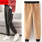 Зимние женские спортивные штаны для занятий в спортзале, флисовые штаны, однотонные, с золотистым вельветом, теплые, зимние женские спортивные штаны для бега