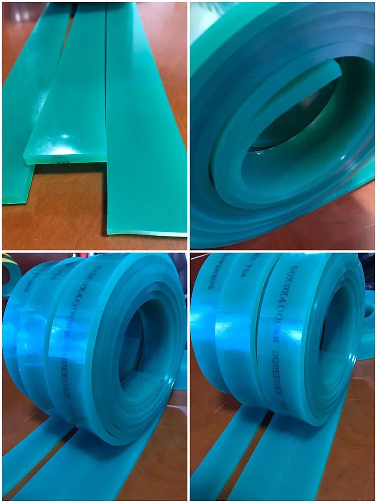 Зеленый 50 мм* 9 мм* 4000 мм! Трафаретная печать плоский скребок Rubber_75A дюрометр