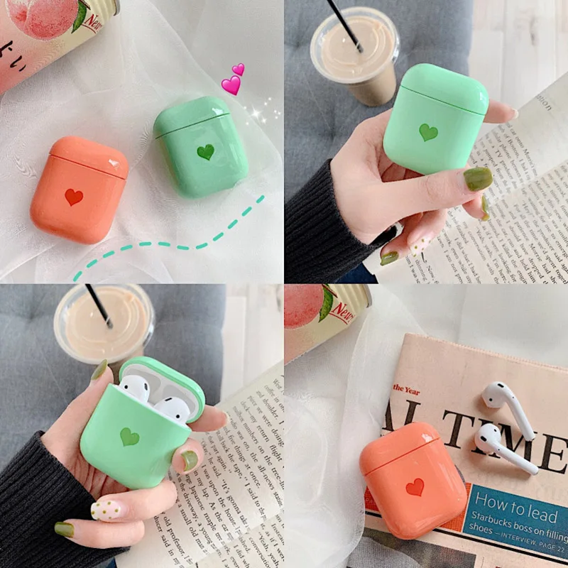 Q UNCLE Мультфильм Роскошные Чехлы для Apple Airpods мини портативные наушники чехол для Apple Airpod2 силиконовые Любовь Сердце сумка для наушников