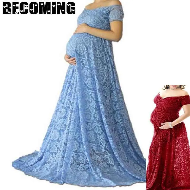 Кружевное платье для беременных фотосессии длинное сексуальное макси Одежда