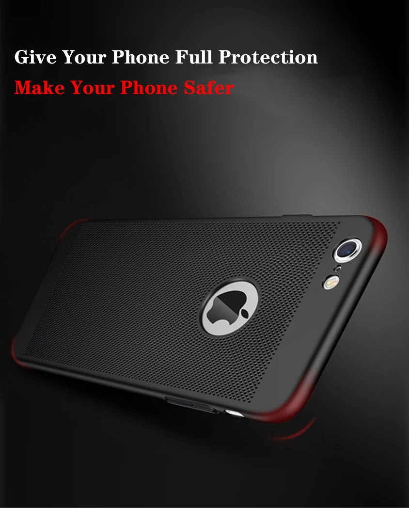 LISCN Ultra-thin Heat Dissipation Phone Case for iPhone7 8 7P 8P X XR Xs Max Hollow Back Cover iPhone6 6S 6P 5 5S SE | Мобильные