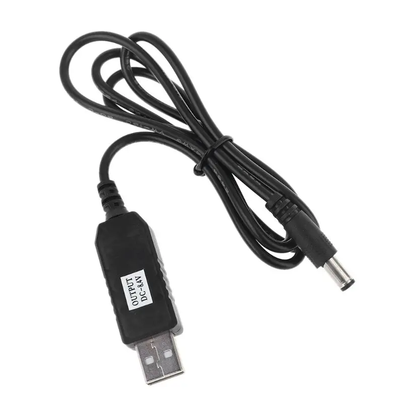 

C5AE USB 5V to 4.2V 8.4V 12.6V DC 5.5x2.1mm Charge Line Converter Power Charging Cable for 18650 Lithium Battery Pack