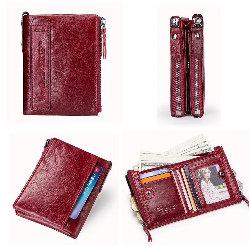 Женский кошелек из натуральной кожи роскошный брендовый маленький бумажник на