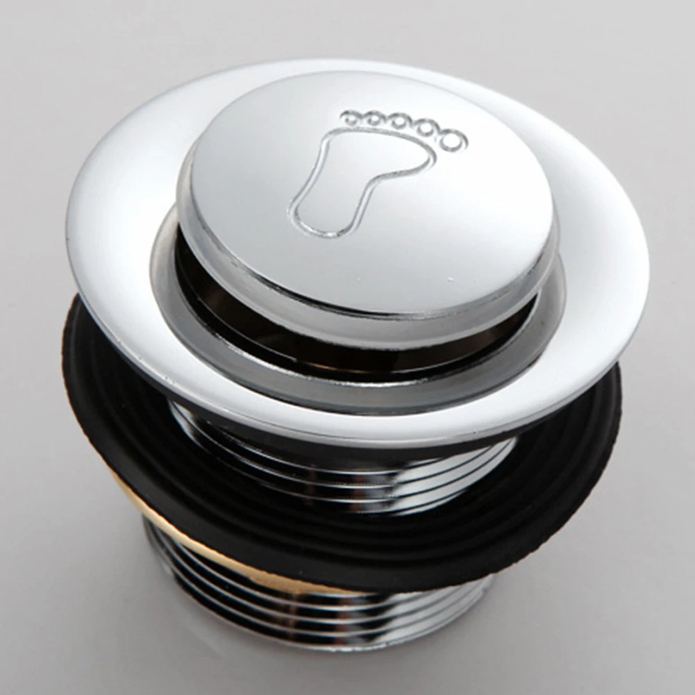 

Push Down Bathroom Basin Waste Strainer Accessory Sink Drain Plug Bathtub Thicken Filter Easy Install -Up Copper Alloy