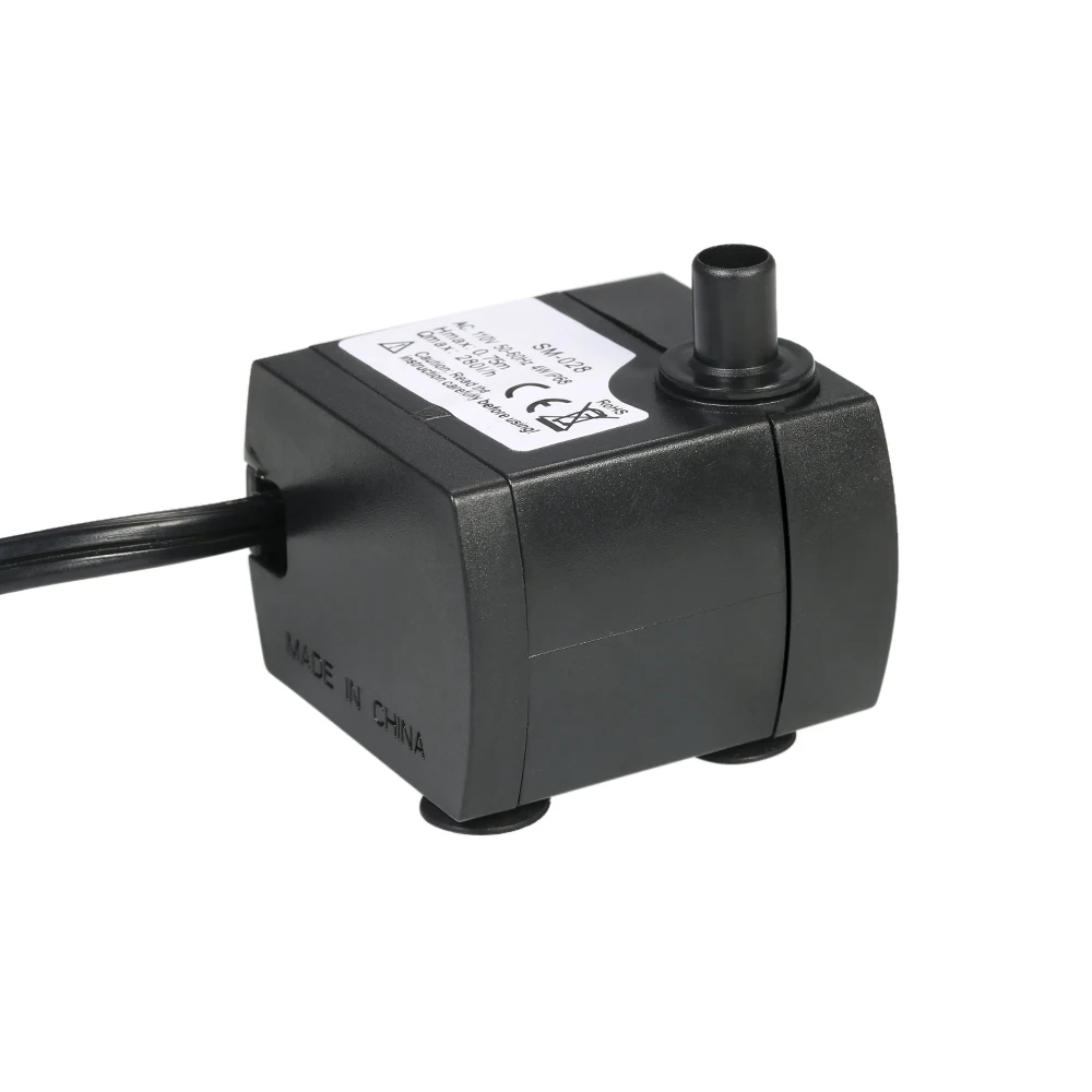 280L/H 2/2. 5/4W погружной водяной насос для аквариума водные сады и гидропонные системы с одно сопло 4.9ft(1,5 м) Мощность шнур