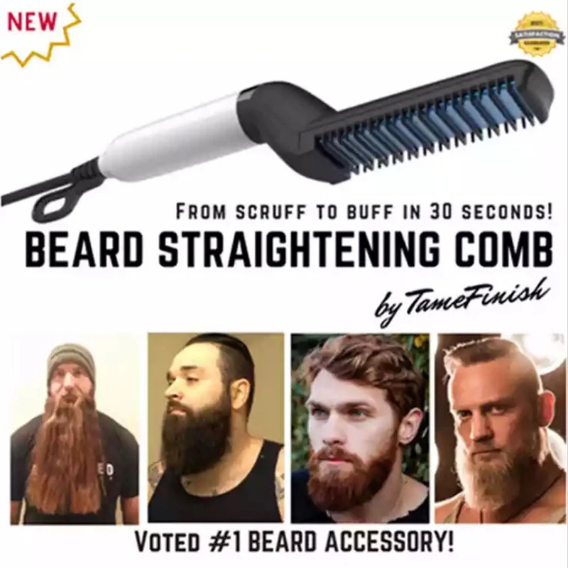 

Multifunctional Hair Comb Brush Beard Hair Straighten Comb Quick Hair Styler For Men