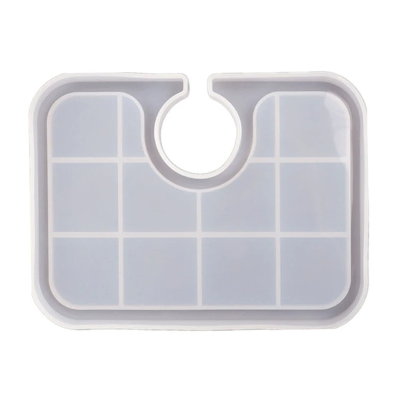 

Breakfast Tray Epoxy Resin Mold Cup Mat Mug Pad Silicone Mould DIY Crafts Serving Plate Board Home Decortaion Casting Tools C5AC