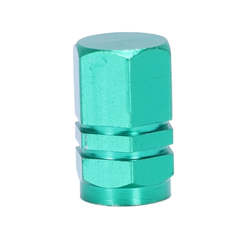 4 шт. Автомобильная крышка клапана с шестигранной головкой из зеленого сплава 17