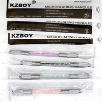 kzboy 20 pcs disposable double sided sterile microblading pen individual package eyebrow tattoo manual handles and hand tool