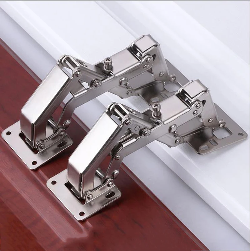 

170 Degree Hinge for Corner Cabinet Door, Kitchen Thick Door Hinges Angle Can Adjusted 130-170 Degrees No Need Hole Hinge
