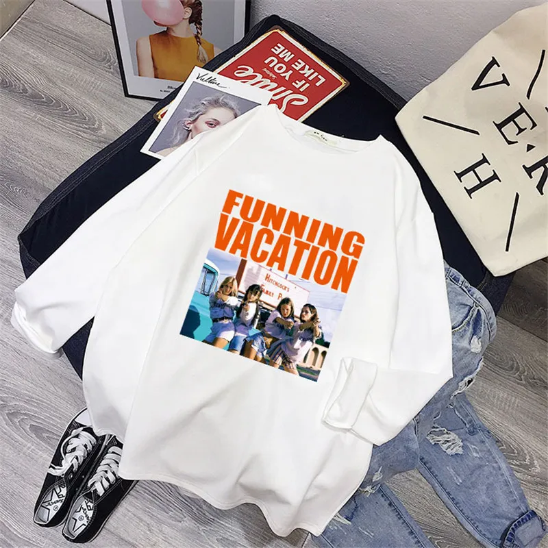 Picture2 Футболка парная одежда странные вещи Harajuku Camiseta Feminina размера плюс XXXL белые футболки топы с принтом длинный рукав осень - Цвет: Picture2